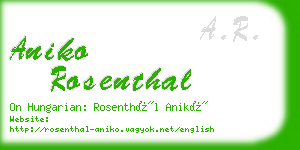 aniko rosenthal business card